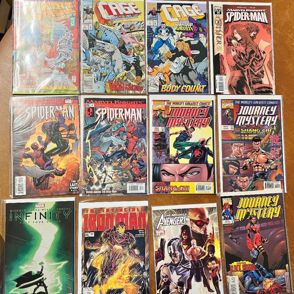 Lot of 12 | Marvel Comics | Cable | Cage | Spider-Man | Journey Into Mystery | I